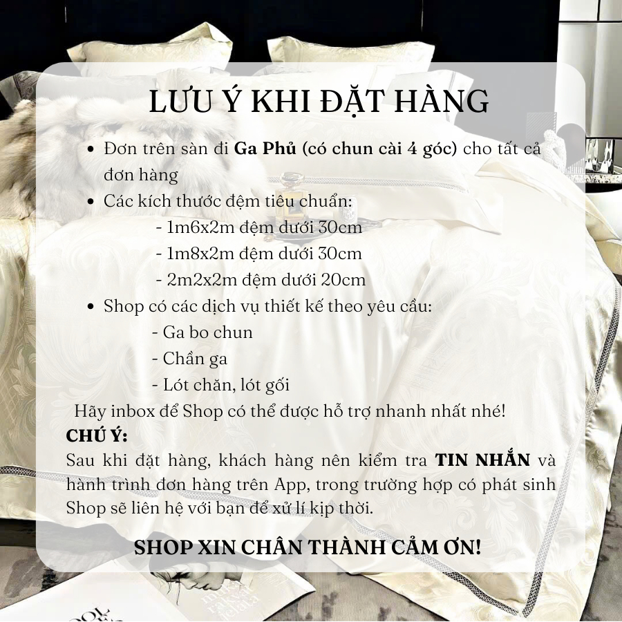 Bộ chăn ga gối gấm tencel MemMinbedding Luxury bóng mịn mang vẻ đẹp sang trọng và tinh tế