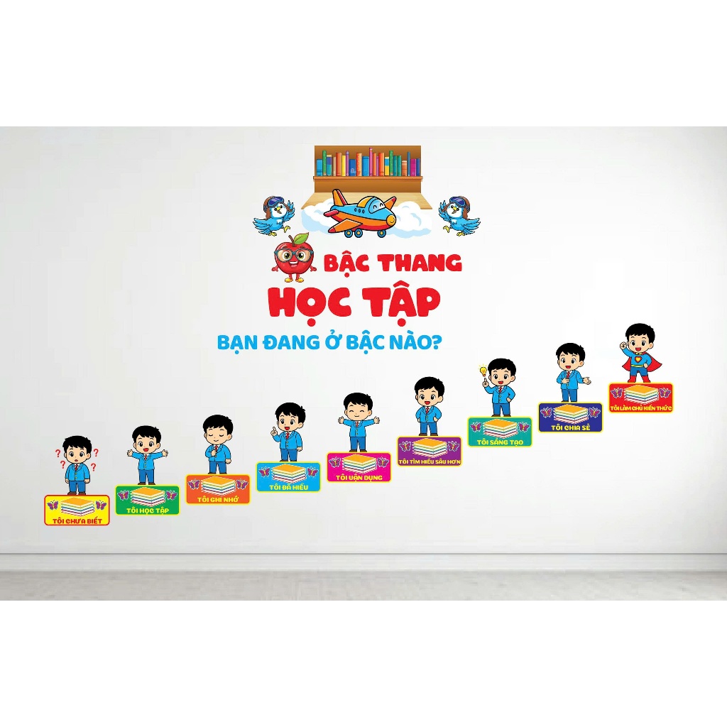 BẬC THANG HỌC TẬP trang trí lớp – GIÚP HỌC SINH TIẾN BỘ MỖI NGÀY ✨