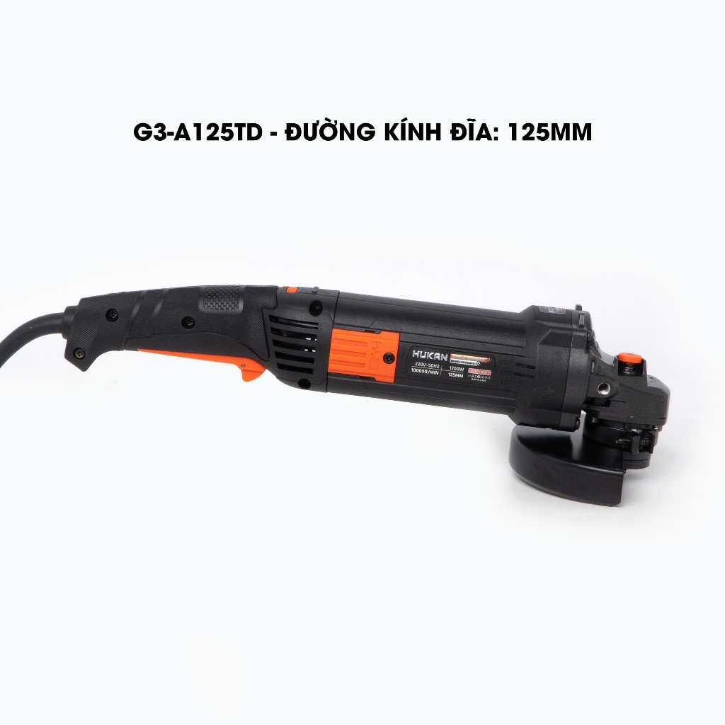 Máy Mài Điện HUKAN G3-A125TD (Gen3) | Công Suất 1200W – Lưỡi 125mm – Tốc Độ 10000 V/p – Chính Hãng, BH 12 Tháng