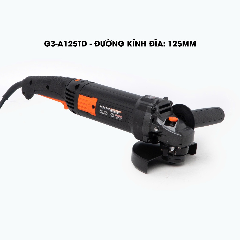 Máy Mài Điện HUKAN G3-A125TD (Gen3) | Công Suất 1200W – Lưỡi 125mm – Tốc Độ 10000 V/p – Chính Hãng, BH 12 Tháng