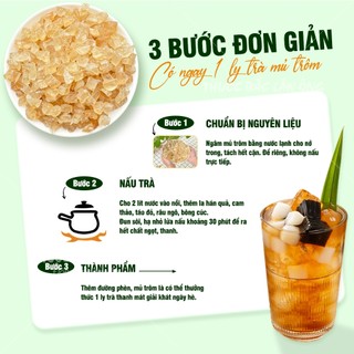 Mủ trôm 100g, hạt lựu, sạch, không lẫn tạp chất, dùng nấu chè hạt chia, nấu nước giải khát, thanh nhiệt