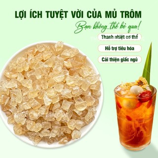 Mủ trôm 100g, hạt lựu, sạch, không lẫn tạp chất, dùng nấu chè hạt chia, nấu nước giải khát, thanh nhiệt