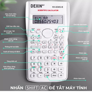 Máy Tính Khoa Học Dexin 240 Chức Năng - Máy Tính Cầm Tay Đa Năng Cho Học Sinh Giải Toán Phức Tạp