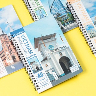 Sổ Lò Xo Kép Van Gogh 100GSM 160 Trang Giấy Dotgrid - Sổ Tay Ghi Chép Travel Note - Vở Lò Xo Ghi Chép Takenote Plannner