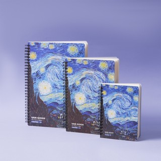 Sổ Lò Xo Kép Van Gogh 100GSM 160 Trang Giấy Dotgrid - Sổ Tay Ghi Chép Travel Note - Vở Lò Xo Ghi Chép Takenote Plannner