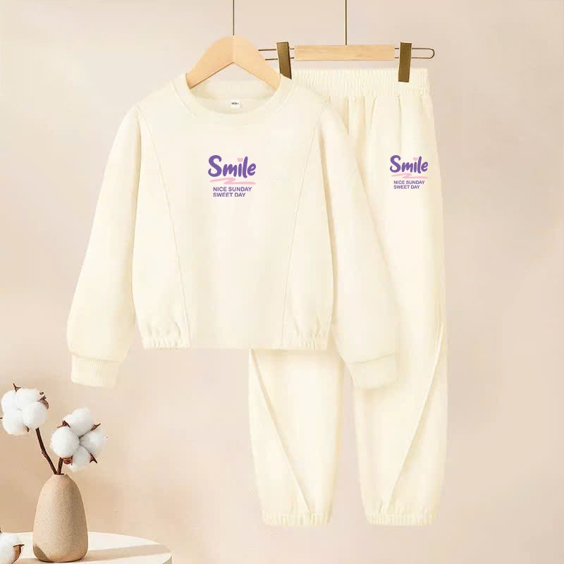 Set nỉ smile cho bé gái size đại BEESHOP D25064