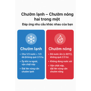 Túi chườm lạnh nóng lạnh y tế gia đình, hỗ trợ giảm nhiệt, thư giãn cơ, bầm tím hiệu quả