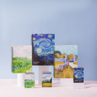 Vở Van Gogh 100GSM Chấm Dotgrid 160 Trang, Sổ Lò Xo Bullet Journal Note Planner Giấy Dày Không Bị Thấm Mực
