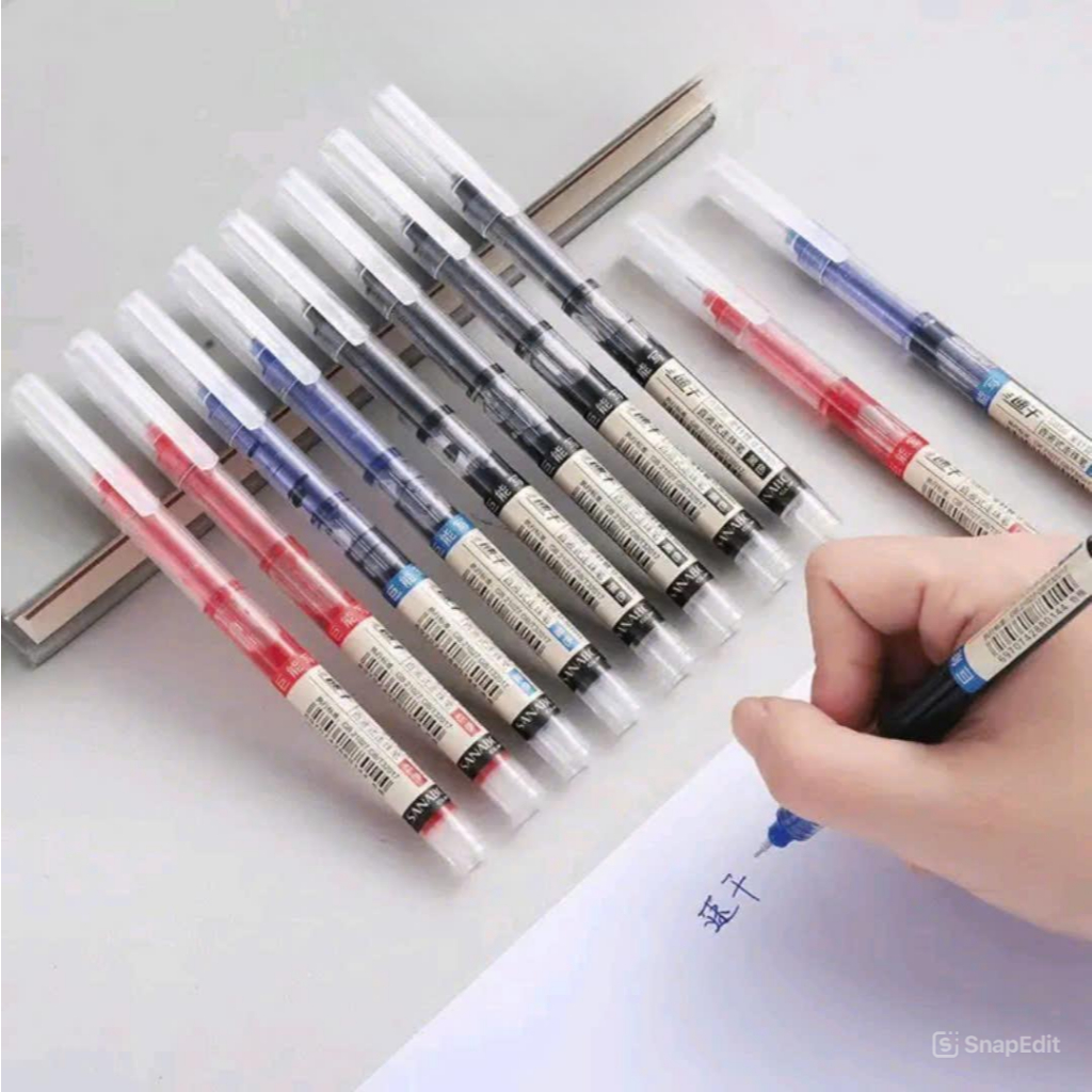 30 Bút Bi Gel G03, Mực Nước Ống TO, Ngòi Kim 0.5mm, 3 Màu Xanh, Đen, Đỏ Dùng Cho HS,SV và Văn Phòng.