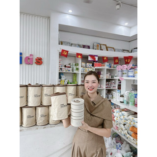 Hộp đựng cơm giữ nhiệt 3 tầng dùng được lò vi sóng ,Hộp cơm trưa văn phòng cách nhiệt  bằng thép không gỉ tặng kèm