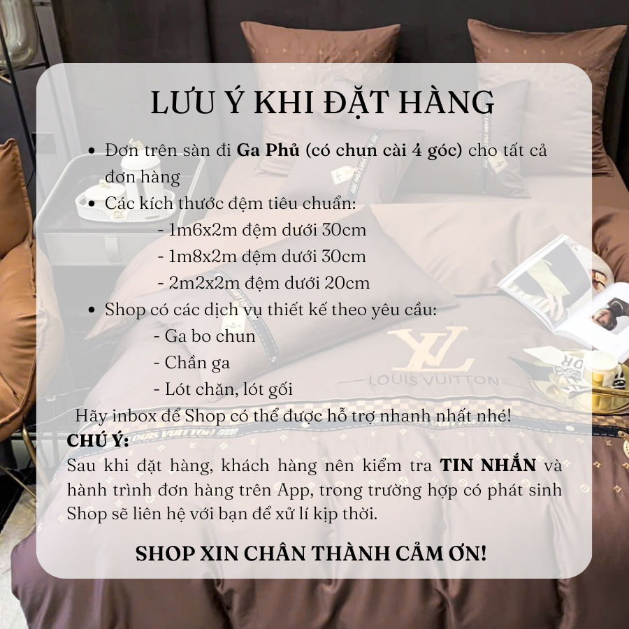 Bộ chăn ga gối lụa thương hiệu mềm mát 6 món MemMinbedding sang trọng thoáng khí phong cách hiện đại - (L62)
