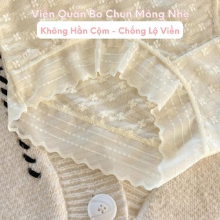Quần Lót Nữ Ren Thêu Hoạ Tiết Hoa Xinh Xắn, Quần Chip Mềm Thoáng Đáy Lỗ Thông Hơi King Shop L-5505