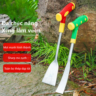 Bộ Dụng Cụ Làm Vườn Gia Đình Thép Không Gỉ Tay Cầm Cao Su Chắc Chắn Xẻng Trồng Cây Cầm Tay Bằng Thép Không Gỉ