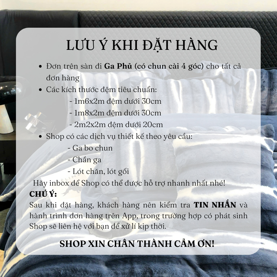 (L4297) Bộ chăn ga nỉ lông cáo kích thước 2mx2m3 MemMinbedding Luxury hàng nhập khẩu cao cấp- loại dày