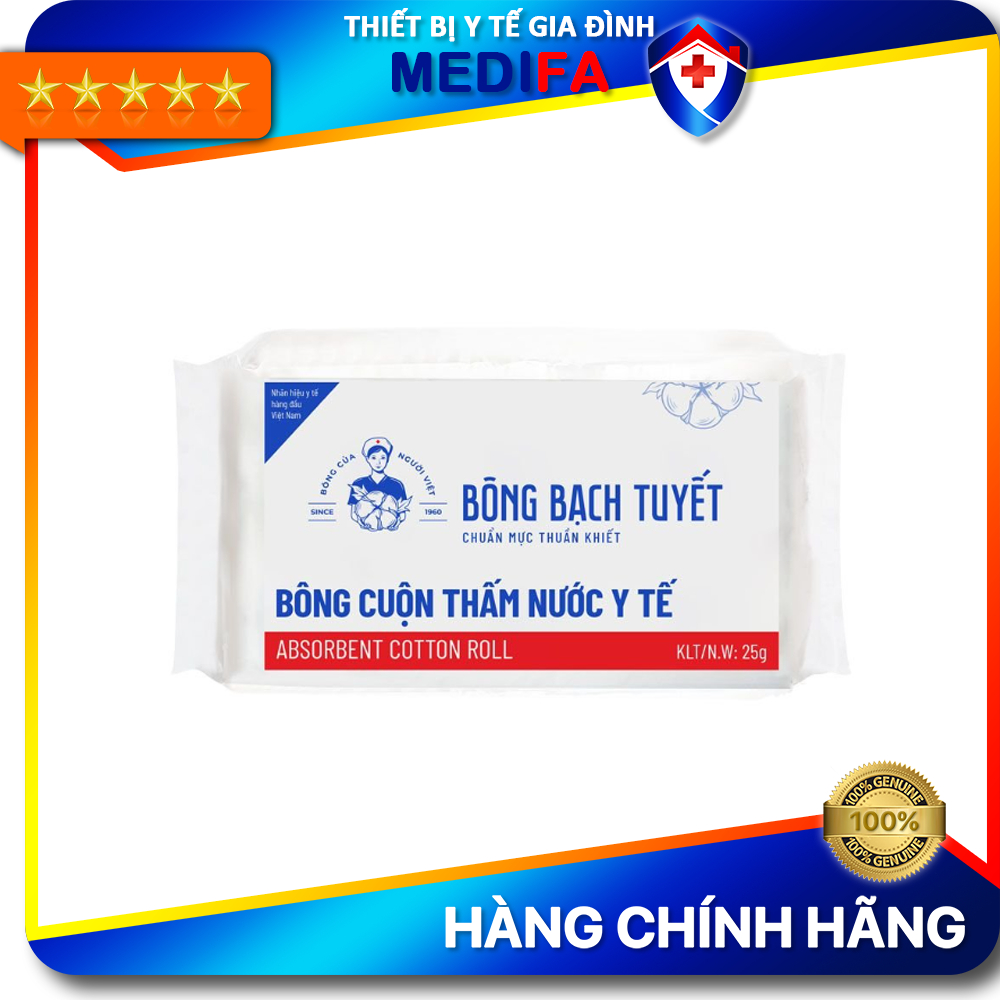 Bông Y Tế Bạch Tuyết 25gr Dùng Trong Y Tế & Chăm Sóc Cá Nhân