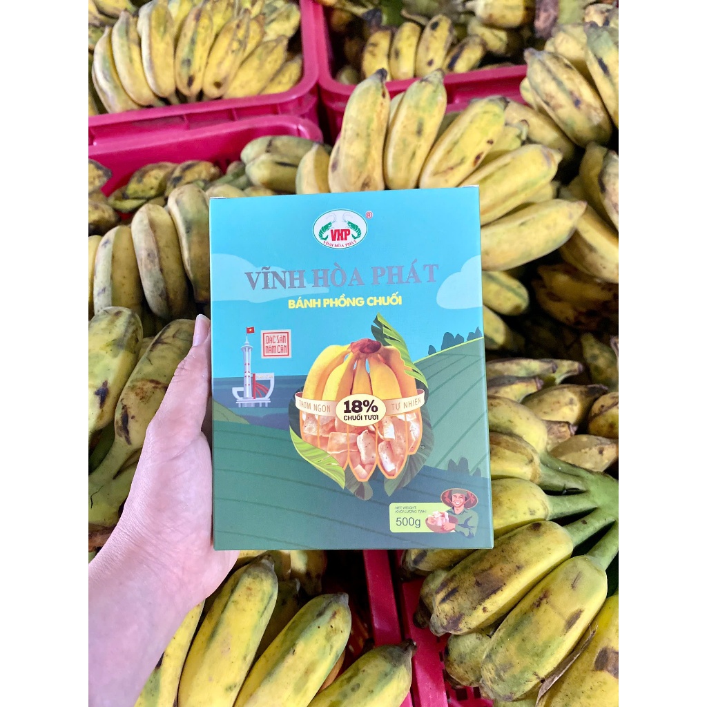 Bánh Phồng chay (Vị chuối) 500G Đặc Sản Năm Căn _ Cà Mau
