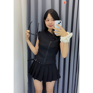 𝐄𝐝𝐠𝐲 𝐙𝐢𝐩 𝐓𝐨𝐩 - Áo kiểu nữ, áo croptop tank top thiết kế phối khóa kéo 2 đầu nhien.official NAS00022