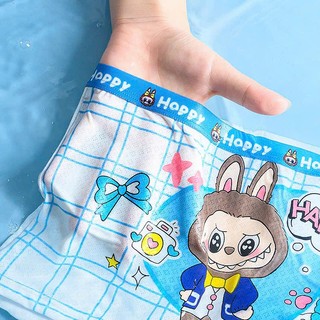 [S04 Su lạnh Labubu mới] Combo 4 quần chíp đùi bé gái, chip cho bé gái chất liệu su lạnh thông hơi 11-42kg