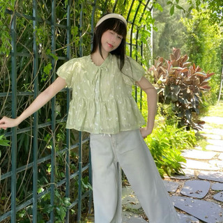 Ngọc Anh Clothing - Áo kiểu babydoll in hoa nhí xinh xắn