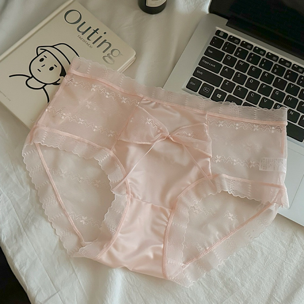 Quần lót ren lụa cạp cao Lalaly L41 – Mềm mịn, tôn dáng, che bụng nhẹ, nữ tính quyến rũ tự nhiên