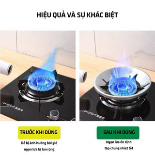 ```Giá đỡ chắn gió cho bếp ga 5 chân, tương thích bếp dương và bếp âm kính, chất liệu inox chất lượng cao.```