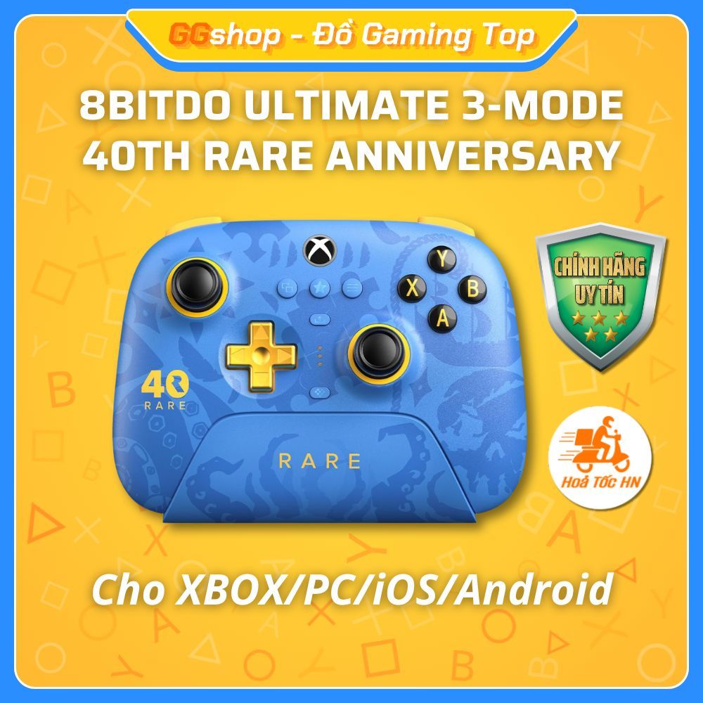 Tay Cầm 8BitDo Ultimate Rare 40th Anniversary Wireless Kèm Dock Sạc Cho ...