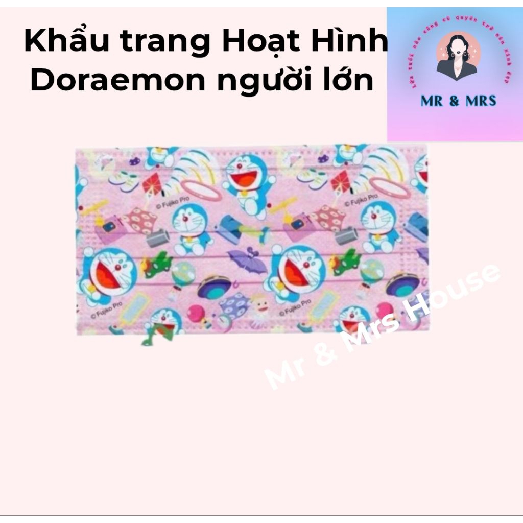 (Set 10/50c) khẩu trang y tế Hoạt Hình Doraemon Người Lớn