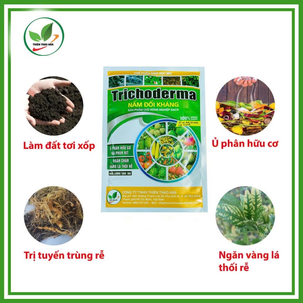 Trichoderma dạng bào tử chịu nhiệt cao cấp. Túi 1kg