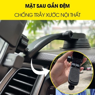 Giá đỡ điện thoại trên ô tô dán taplo A29 SEAMETAL dạng thác nước không che tầm nhìn xoay 360 độ