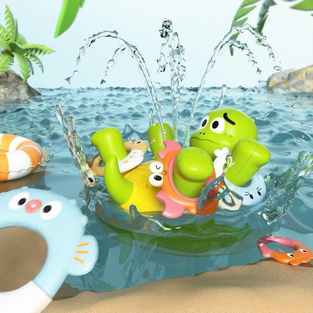 Đồ Chơi Nhà Tắm Bể Bơi Cho Bé Phun Nước Vịt Rùa Cá Heo