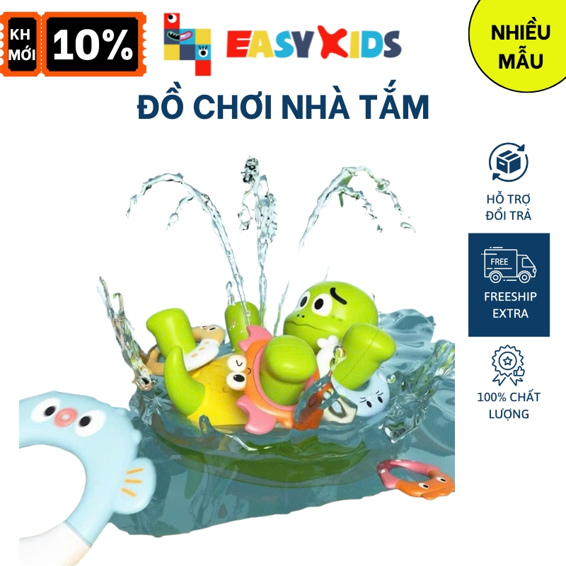 Đồ Chơi Nhà Tắm Bể Bơi Cho Bé Phun Nước Vịt Rùa Cá Heo