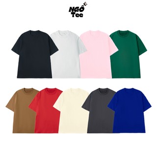 Áo Thun Trơn Chất Vải Cotton 100% 250gsm Tay Lỡ NGỐ TEE Form Unisex Rộng Rãi Thoáng Mát
