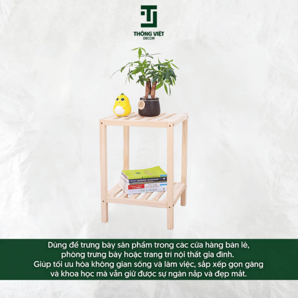[TV-K013] Kệ Tab Để Đầu Giường Gỗ Thông Tư Nhiên