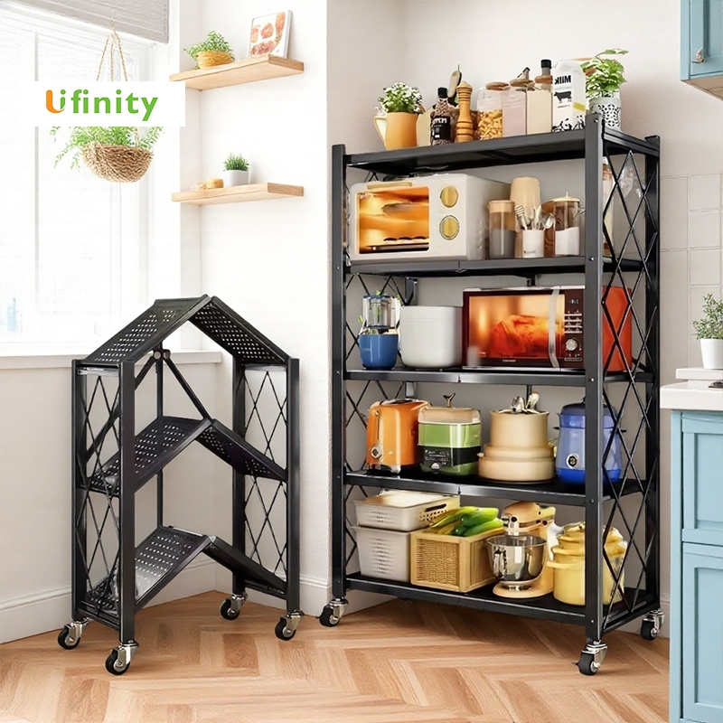 Lifinity Kệ Bếp Đa Năng 5 Tầng - Để Lò Vi Sóng, Nồi Cơm Bánh Xe Di Chuyển Tiện Lợi Tiết Kiệm Diện Tích