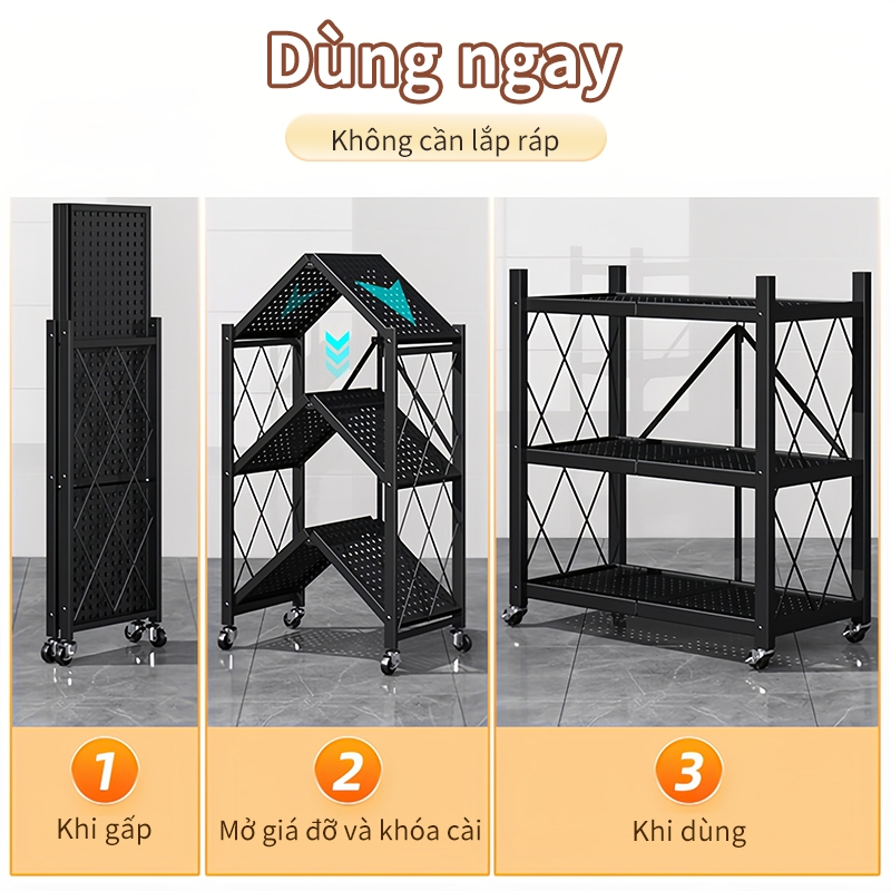 Lifinity Kệ Bếp Đa Năng 5 Tầng - Để Lò Vi Sóng, Nồi Cơm Bánh Xe Di Chuyển Tiện Lợi Tiết Kiệm Diện Tích
