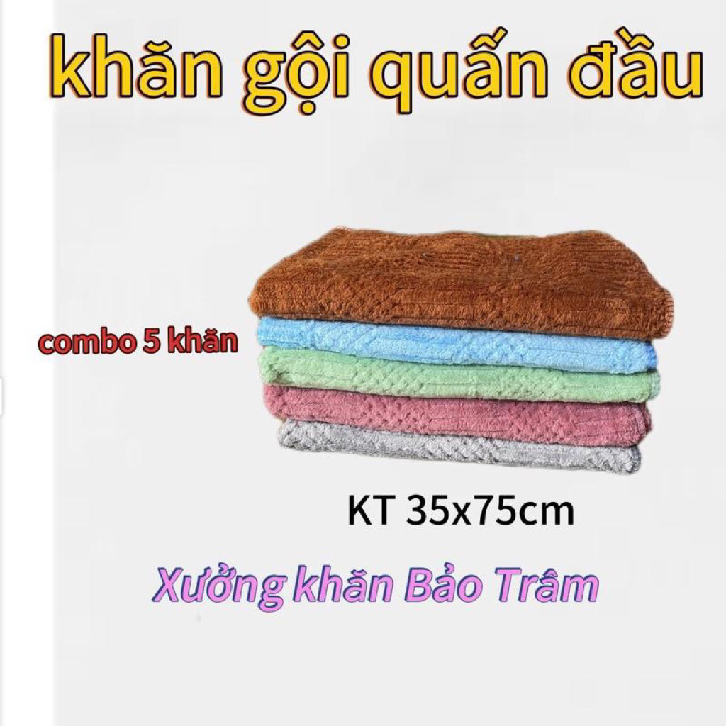 Khăn gội lông cưu  mềm kt 35x75 dày hai lớp