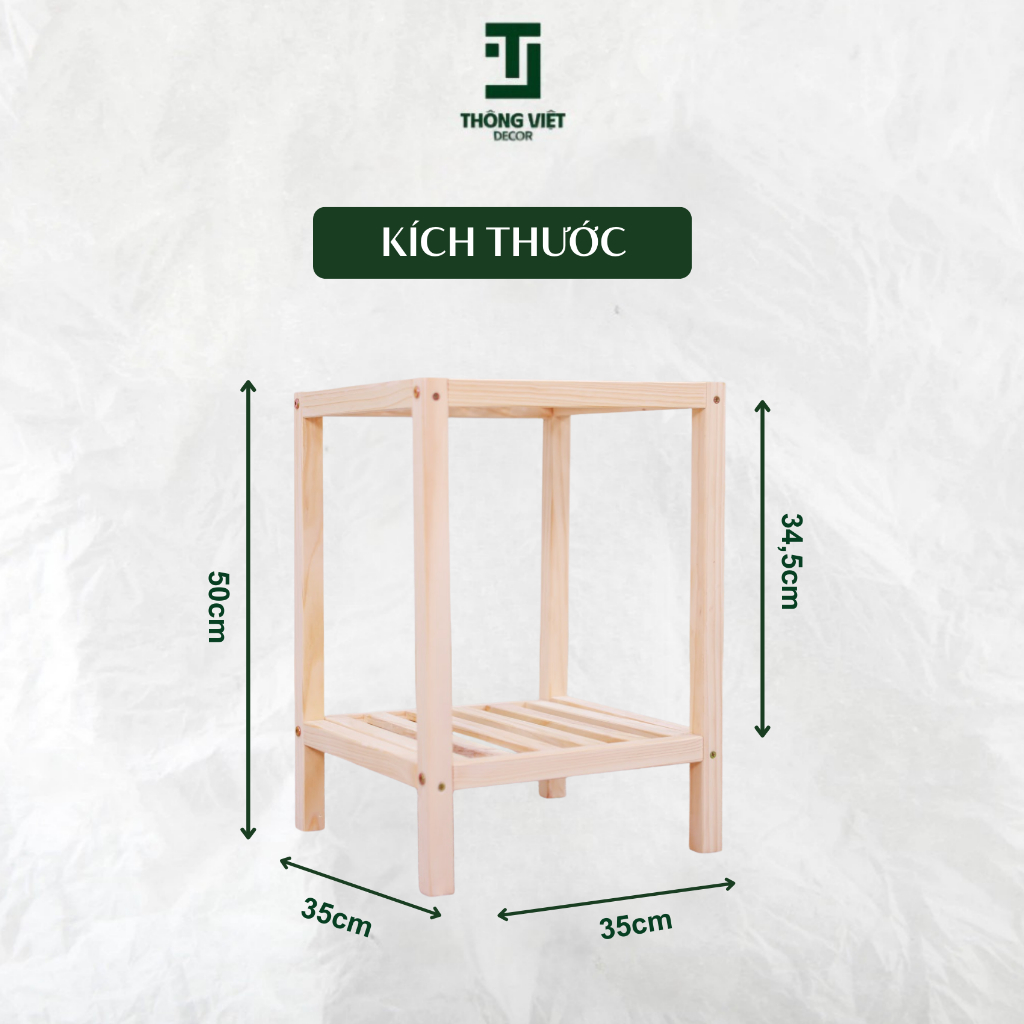 [TV-K013] Kệ Tab Để Đầu Giường Gỗ Thông Tư Nhiên