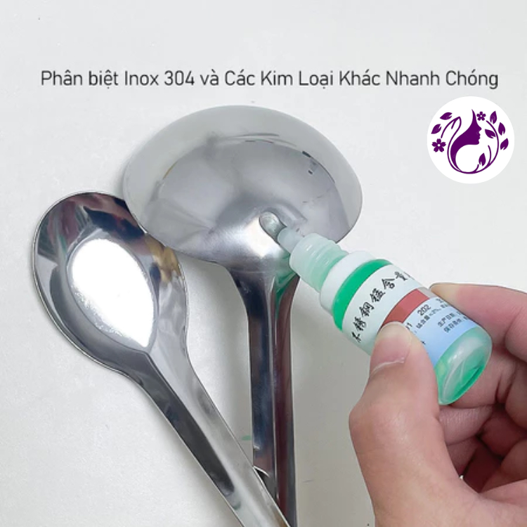 Dung Dịch Kiểm Tra So Sánh Inox Không Gỉ 304 và Các Loại Inox Thường