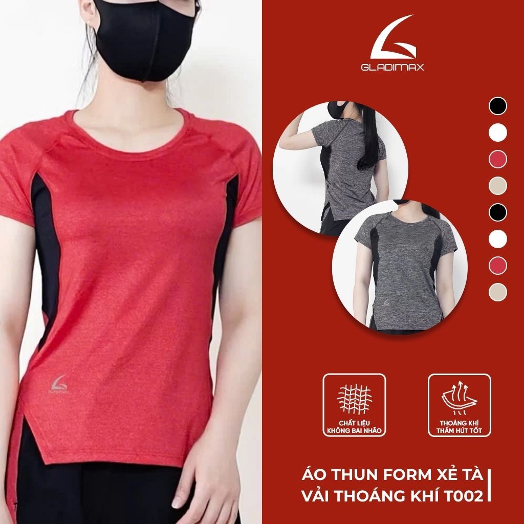 Áo T002 Glacool Pro l Áo Thun Vải Lỗ Thoáng Khí, Form Xẻ Tà Dễ Chuyển Động