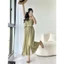 Jumsuit 2 dây - dập ly 3 màu cam/xanh /hồng A1717