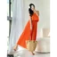 Jumsuit 2 dây - dập ly 3 màu cam/xanh /hồng A1717
