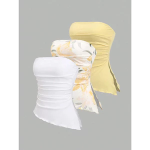 Áo Ống Nữ Sát Nách Dáng Lửng Vạt Bất Đối Xứng - Áo Kiểu Dáng Petite YN008