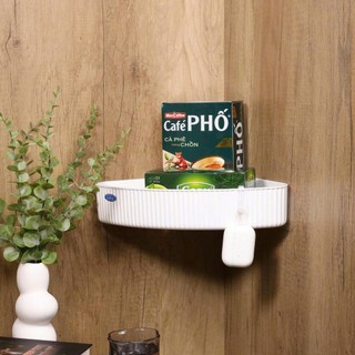 Kệ Góc Nhỏ 18cm Màu Trắng Đen Treo Tường Nhà Tắm , Nhà Bếp - Dutha