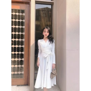 Đầm len tăm 3 màu trắng, đỏ, xanh A1851