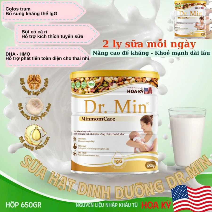 [Chính hãng] Sữa hạt xương khớp Dr.Min hộp 650g- giúp xương khớp dẻo dai, linh hoạt