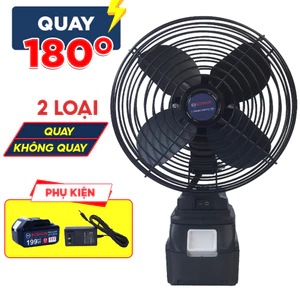 Quạt Tích Điện BOSHUN 8inch – Quay Được, 2 Tốc Độ – Lồng Sắt – Quạt Cho Trẻ Nhỏ, Quạt Để Bàn Cho Bé, Đi Chợ, Đi dã ngoại