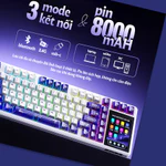 [CHÍNH HÃNG] Bàn phím cơ Aula L99 - Bàn phím không dây Led RGB, Màn hình cảm ứng tích hợp Driver, 3 mode kết nối — ảnh 3