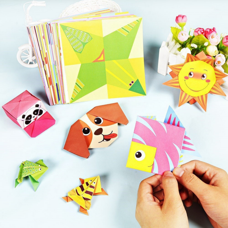108 Đồ chơi đóng hộp DIY Đồ chơi thủ công trẻ em Phim hoạt hình 3D Giấy Origami Thủ công Giấy nghệ thuật Học tập