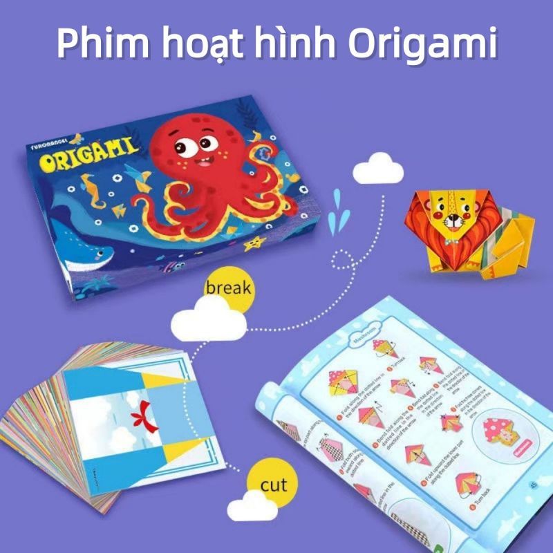 108 Đồ chơi đóng hộp DIY Đồ chơi thủ công trẻ em Phim hoạt hình 3D Giấy Origami Thủ công Giấy nghệ thuật Học tập