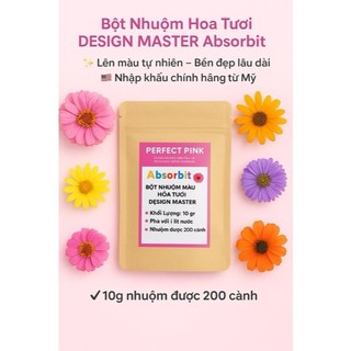 Bột Nhuộm Hoa Tươi DESIGN MASTER Absorbit nhập khẩu chính hãng từ Mỹ (10g) lên màu tự nhiên, bền đẹp
